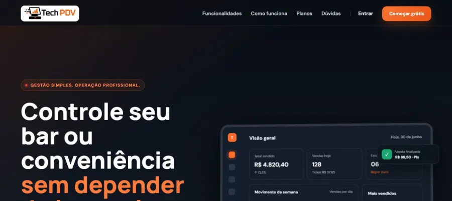 Sistema de gestao TechPDV